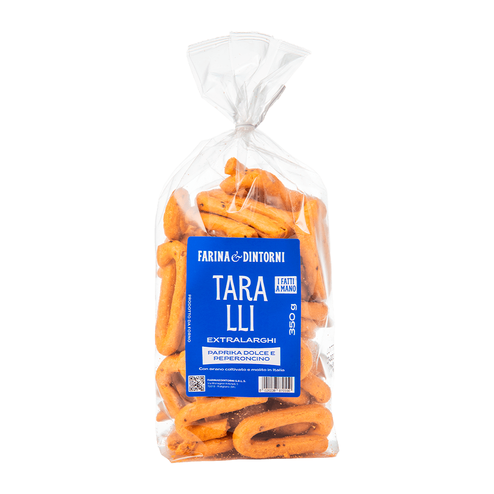 Taralli extralarghi paprika dolce e peperoncino 350g