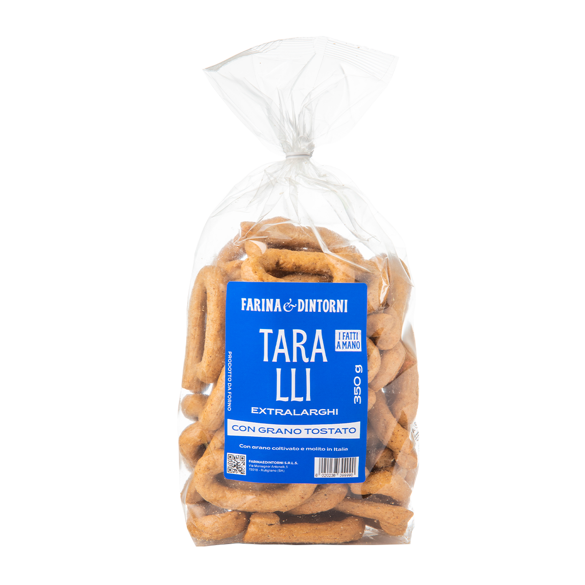 Extra large Taralli with toasted wheat 350g