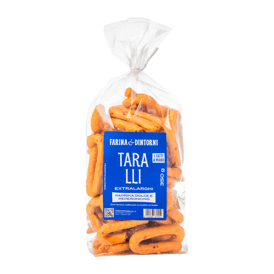 Taralli extralarghi paprika dolce e peperoncino 350g